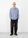 Wray Shirt Navy Stripe from YMC at Couverture & The Garbstore
model front 