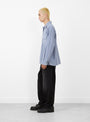 Wray Shirt Navy Stripe from YMC at Couverture & The Garbstore
model side