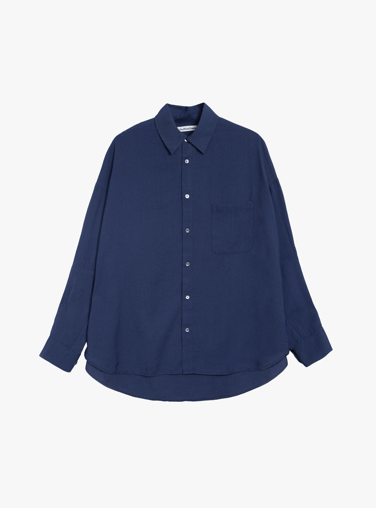 The Anti Shirt from YMC arrives in Navy at Couverture & The Garbstore
front 
