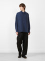 The Anti Shirt from YMC arrives in Navy at Couverture & The Garbstore
model front 