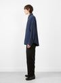 The Anti Shirt from YMC arrives in Navy at Couverture & The Garbstore
model side 
