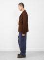 The Scuttlers Jacket from YMC comes in brown at Couverture & The Garbstore
model side