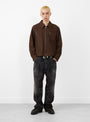 The Cow Nubuck Jacket in Brown from Herillat Couverture & The Garbstore
model front 