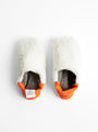 The Hopping Nep Home Shoes from Merippa arrive in Tweed/Sheep Boa Orange at Couverture & The Garbstore
reverse 