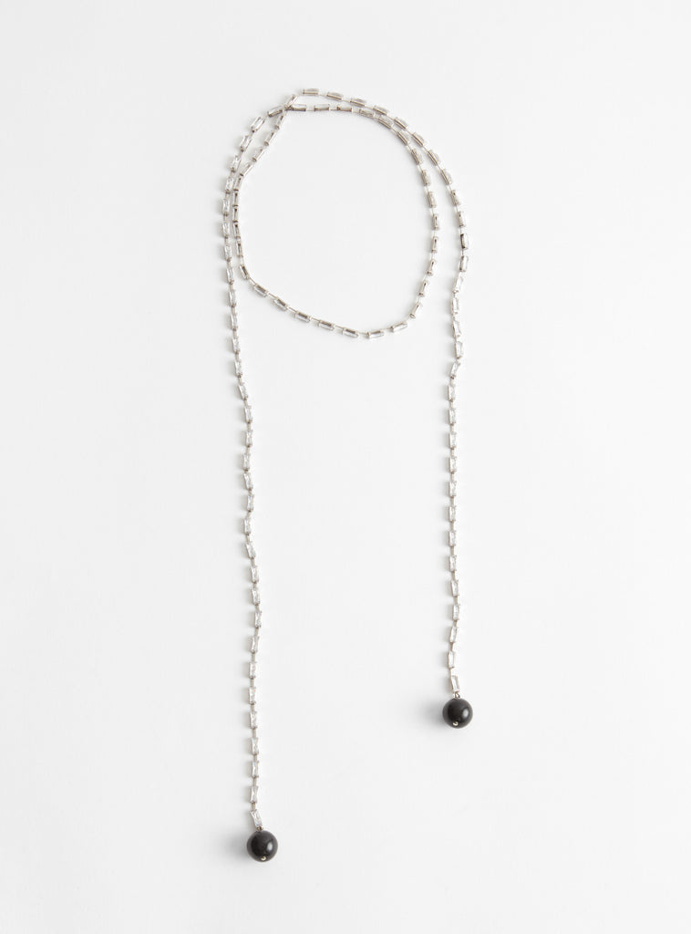 The Baguette Lariat Necklace in Black from Rachel Comey at Couverture & The Garbstore
front 