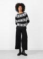 The Inka Jumper from Gudrun &amp; Gudrun arrives in Black with Off White at Couverture & The Garbstore
model front 