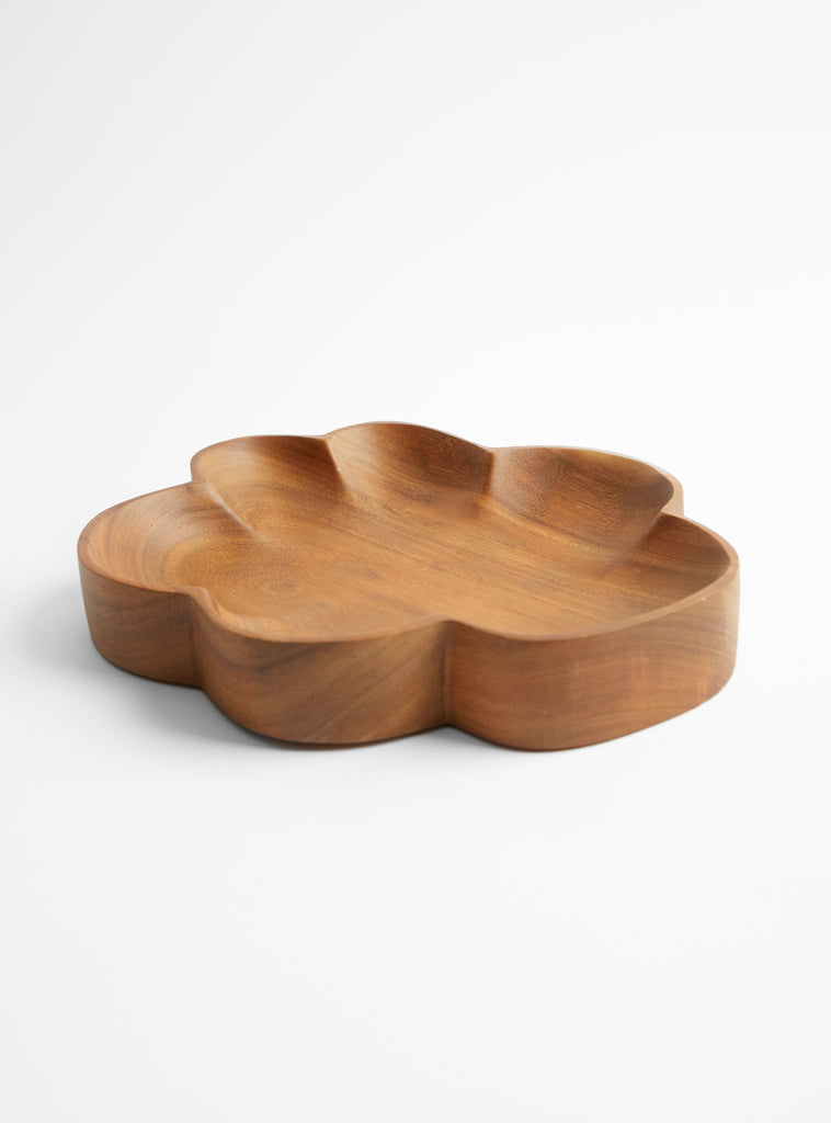 Amoeba L Bowl Acacia Natural from Kinta at Couverture & The Garbstore
front 