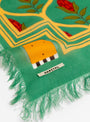 Rayon DISCO Arabesque Stole Scarf in Green from Kapital at Couverture & The Garbstore
label 