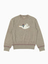The 12G Wool Crew Neck Sweater (Fly Goose) from Kapital comes in Beige at Couverture & The Garbstore
front 