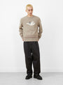The 12G Wool Crew Neck Sweater (Fly Goose) from Kapital comes in Beige at Couverture & The Garbstore
model front 