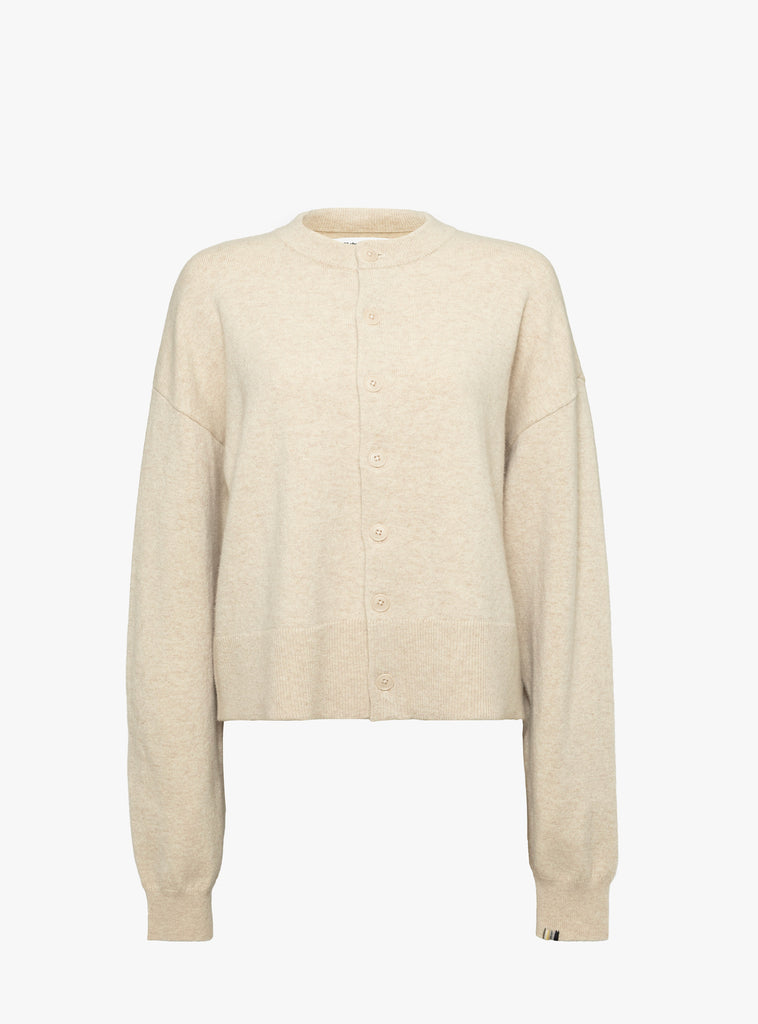 The No 170 Chou Cardigan from Extreme Cashmere arrives in Latte at Couverture & The Garbstore
front 