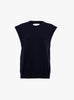 The No 455 Bos Knit Vest from Extreme Cashmere arrives in Navy at Couverture & The Garbstore
front 