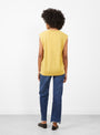 The No 455 Bos Knit Vest from Extreme Cashmere arrives in Corn at Couverture & The Garbstore
model back