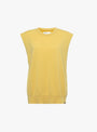 The No 455 Bos Knit Vest from Extreme Cashmere arrives in Corn at Couverture & The Garbstore
front 