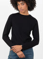 The No 451 Lisa Long Sleeve T-Shirt from Extreme Cashmere arrives in Raven at Couverture & The Garbstore
model detail 