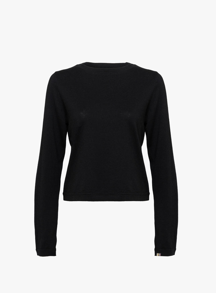 The No 451 Lisa Long Sleeve T-Shirt from Extreme Cashmere arrives in Raven at Couverture & The Garbstore
front 