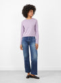 The No 451 Lisa Long Sleeve T-Shirt from Extreme Cashmere arrives in Lila at Couverture & The Garbstore
model front 