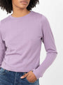 The No 451 Lisa Long Sleeve T-Shirt from Extreme Cashmere arrives in Lila at Couverture & The Garbstore
model detail 