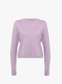 The No 451 Lisa Long Sleeve T-Shirt from Extreme Cashmere arrives in Lila at Couverture & The Garbstore
front 