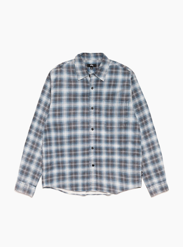 The Dax Plaid Shirt from Stüssy arrives in Blue at Couverture & The Garbstore
front 