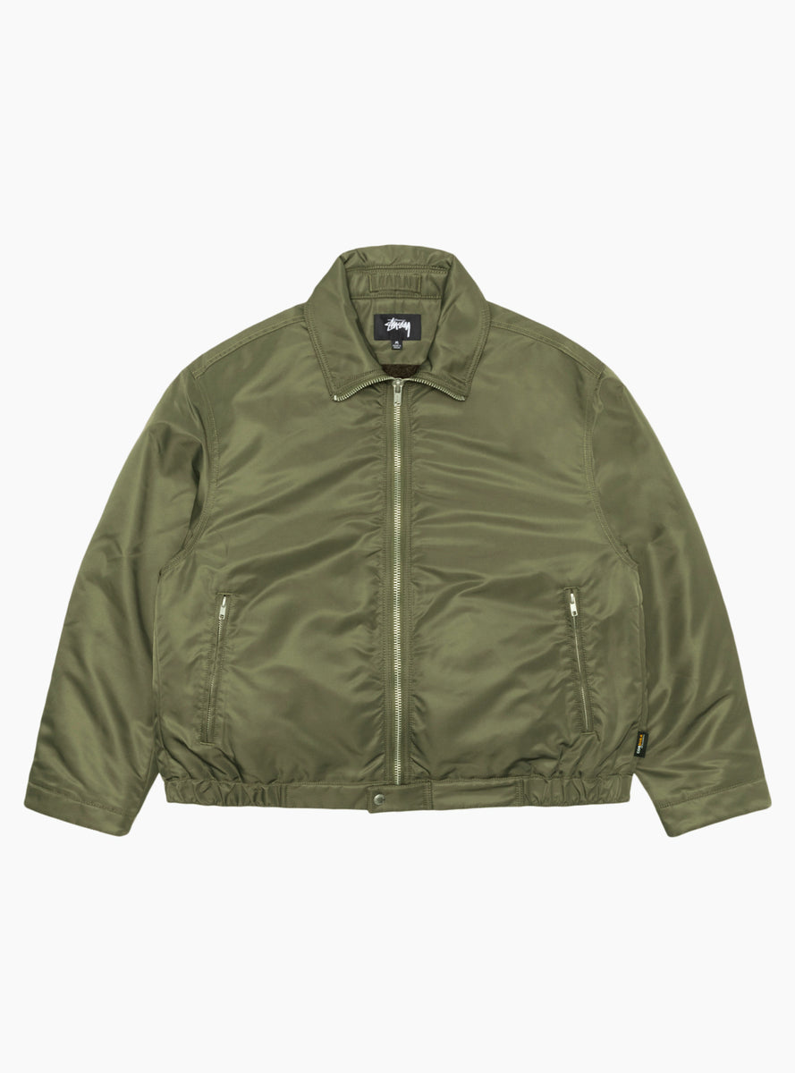 Pile Lined Zip Jacket Olive by Stüssy | Couverture & The Garbstore