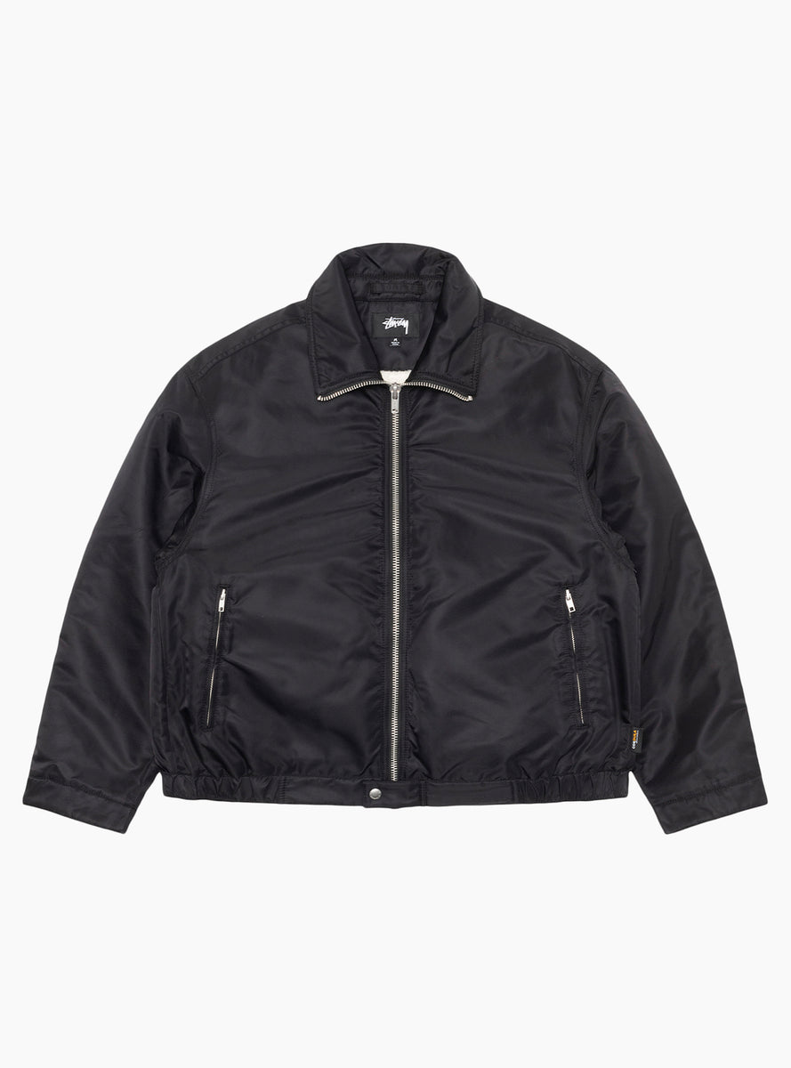 Pile Lined Zip Jacket Black by Stüssy | Couverture & The Garbstore