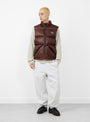 The Micro Ripstop Down Vest from Stüssy arrives in Brown at Couverture & The Garbstore
model front 