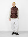 The Micro Ripstop Down Vest from Stüssy arrives in Brown at Couverture & The Garbstore
model front 