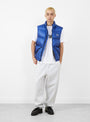 The Micro Ripstop Down Vest from Stüssy arrives in Royal Blue at Couverture & The Garbstore
model front 