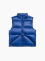 The Micro Ripstop Down Vest from Stüssy arrives in Royal Blue at Couverture & The Garbstore
front 