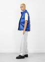 The Micro Ripstop Down Vest from Stüssy arrives in Royal Blue at Couverture & The Garbstore
model side 