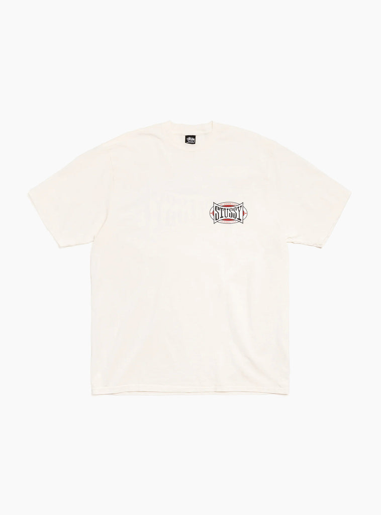 The Champion Oval Pigment Dyed Tee from Stüssy arrives in Natural at Couverture & The Garbstore
front 
