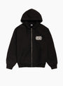 The Champion Oval Zip Hood from Stüssy arrives in Black at Couverture & The Garbstore
front 