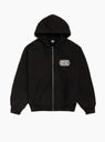 The Champion Oval Zip Hood from Stüssy arrives in Black at Couverture & The Garbstore
front 