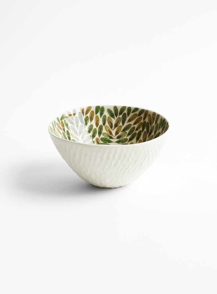 Aida Dirse’s Multi Green Leaves Bowl n11 at Couverture& The Garbstore
front 