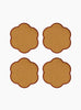 Scalloped Coasters Set Yellow from Tomète at Couverture & The Garbstore
front 
