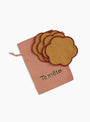 Scalloped Coasters Set Yellow from Tomète at Couverture & The Garbstore
side 