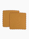 Scalloped Napkins Yellow & Ochre