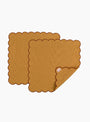Scalloped Napkins Yellow & Ochre