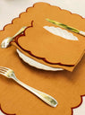 Scalloped Napkins Yellow & Ochre