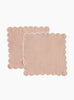 The Scalloped Napkins from Tomète in pink and white at Couverture & The Garbstore
front 