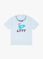 The x LTTT Joy T-Shirt from b.Eautiful arrives in Light Blue at Couverture & The Garbstore
front 