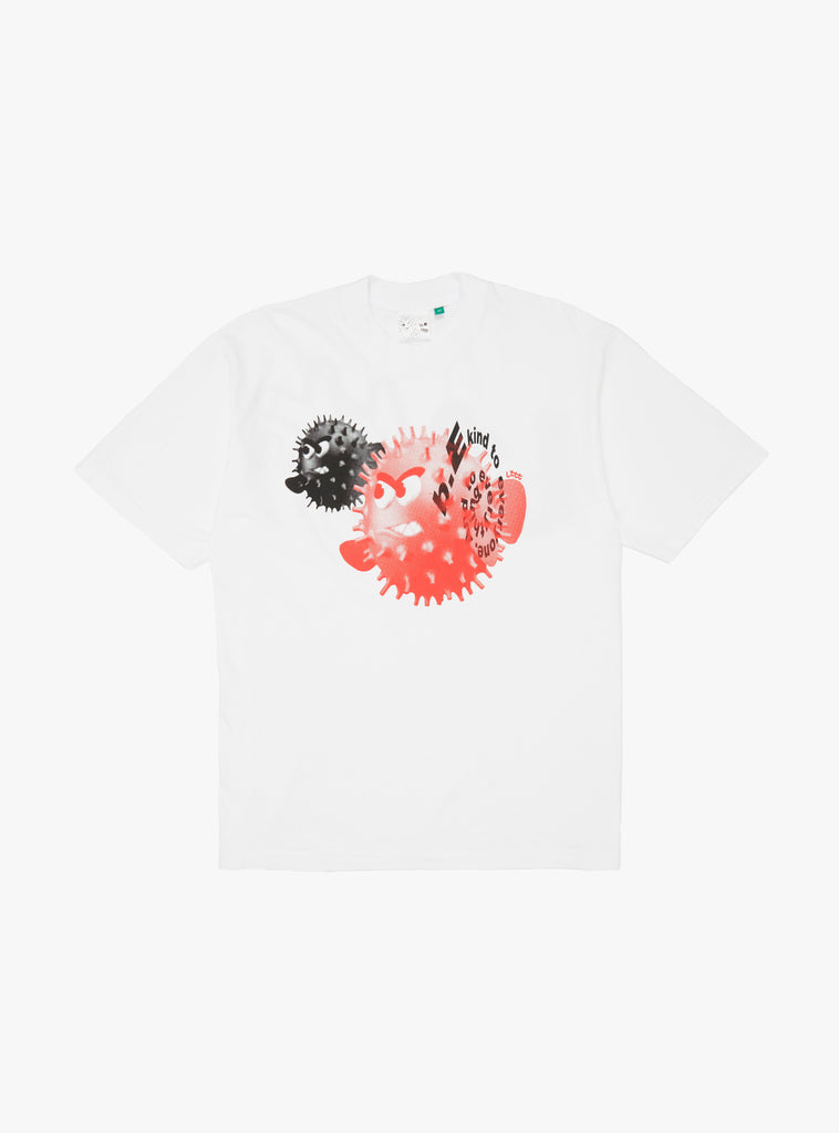 The x LTTT Puffy Fish T-Shirt from b.Eautiful arrives in White at Couverture & The Garbstore
front 