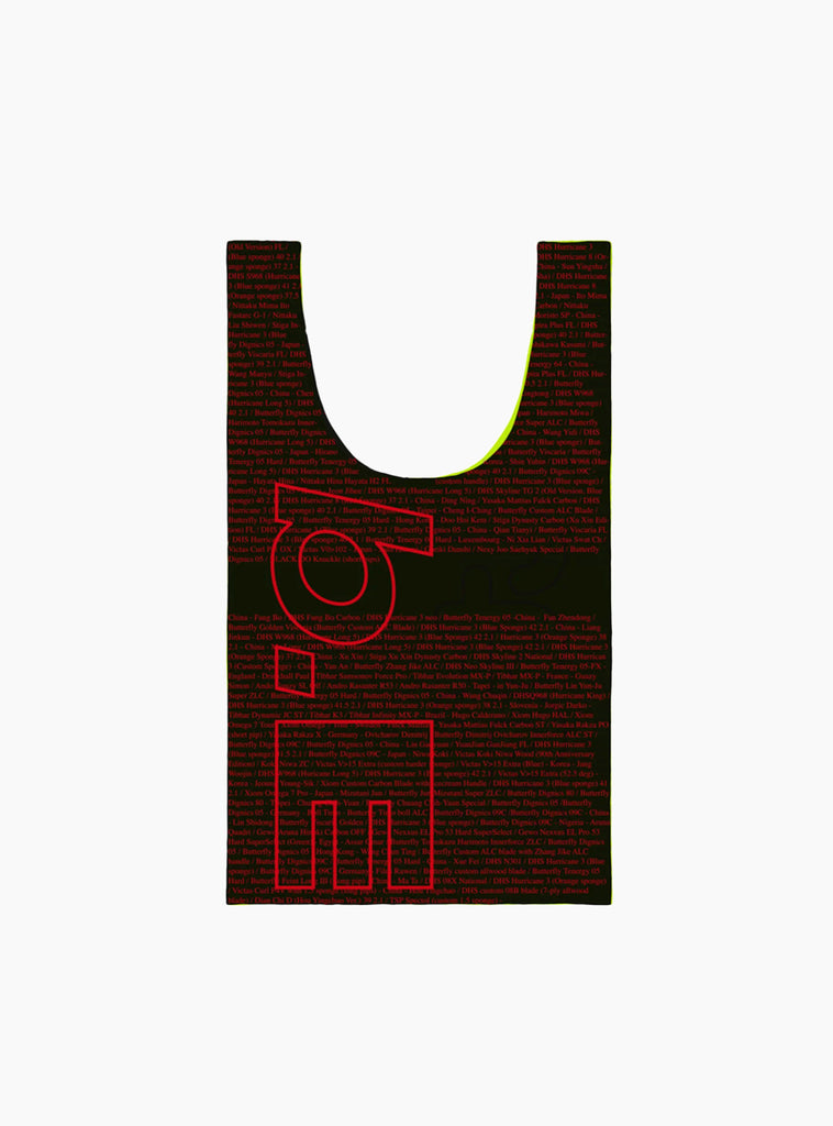 x LTTT Times Reusable Bag Black and Lime from b.Eautiful at Couverture & The Garbstore
front 