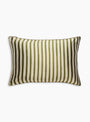 The Mulberry Silk Pillowcase from Emily's Pillow comes in Green Stripe at Couverture & The Garbstore
front 