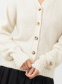 The Baby Alpaca Cardigan Natural from Cordera at Couverture & The Garbstore 
detail