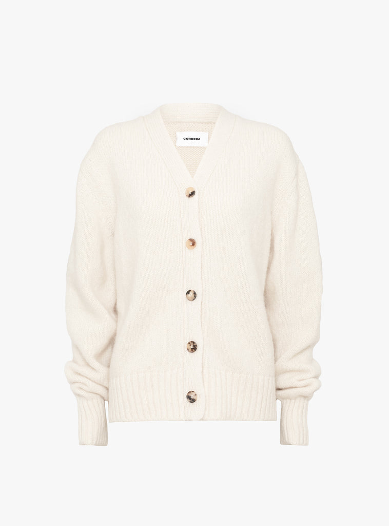 The Baby Alpaca Cardigan Natural from Cordera at Couverture & The Garbstoore
front 