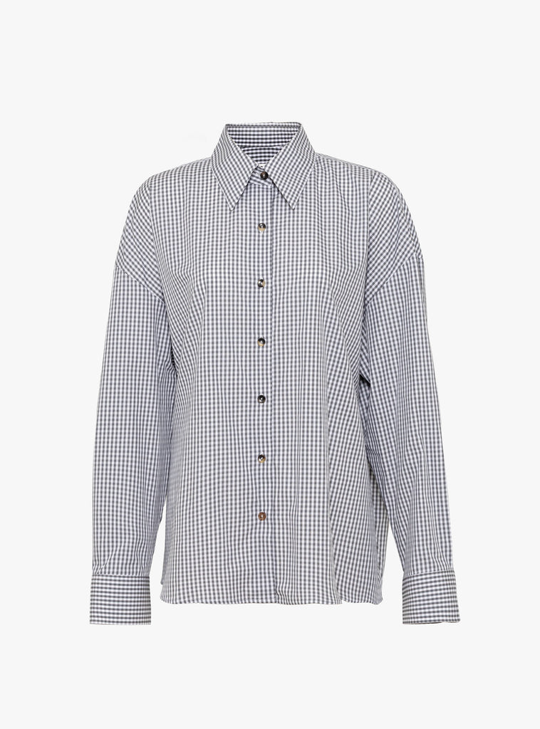 Oversized Shirt Vichy Grey from Cordera at Couverture & The Garbstore
front