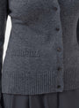 Merino Wool Open Back Cardigan Grey from Cordera at Couverture & The Garbstore 
detail 