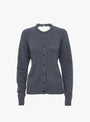 Merino Wool Open Back Cardigan Grey from Cordera at Couverture & The Garbstore
front 